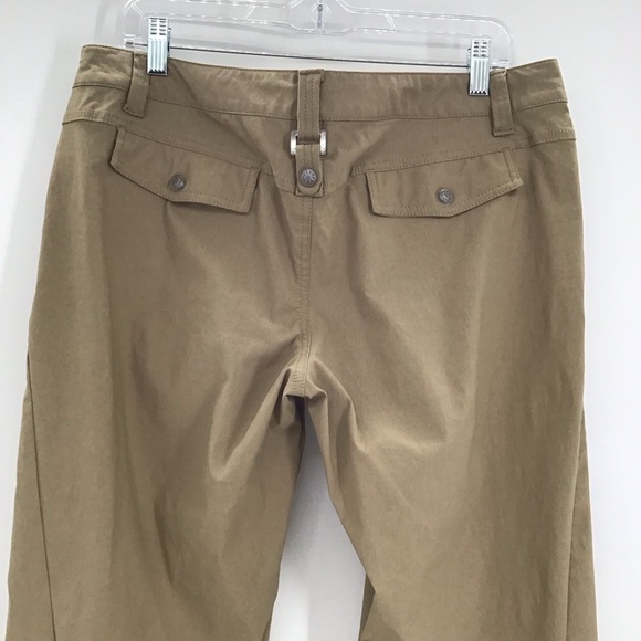 Athleta Women’s Nylon Cargo Pants Hiking Outdoor Casual Khaki Mid-Rise Size 14T - Picture 6 of 10